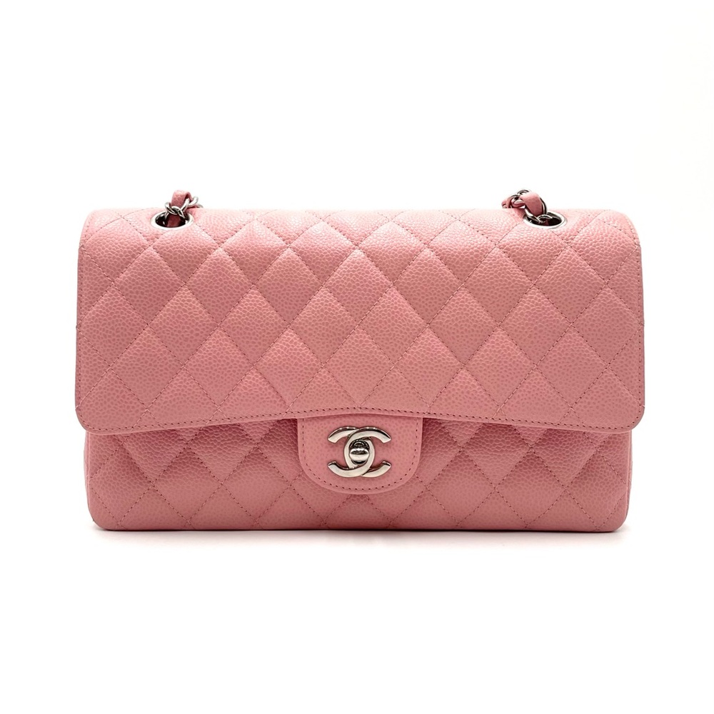 ✨$7800✨ Chanel Pink Caviar Double Flap Shoulder Bag